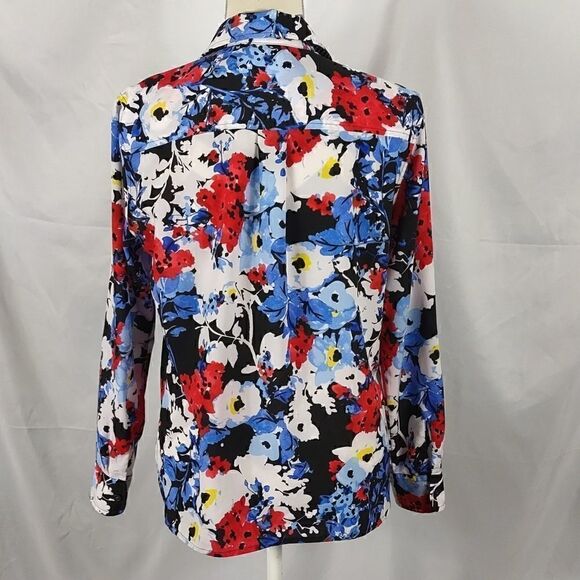 Jones New York Floral Button Down Blouse - Picture 5 of 7